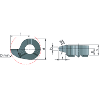 Cutting insert LS14.1220.01 C trapezoidal thread, pitch 2.0 / Dmin=14 mm AL41F