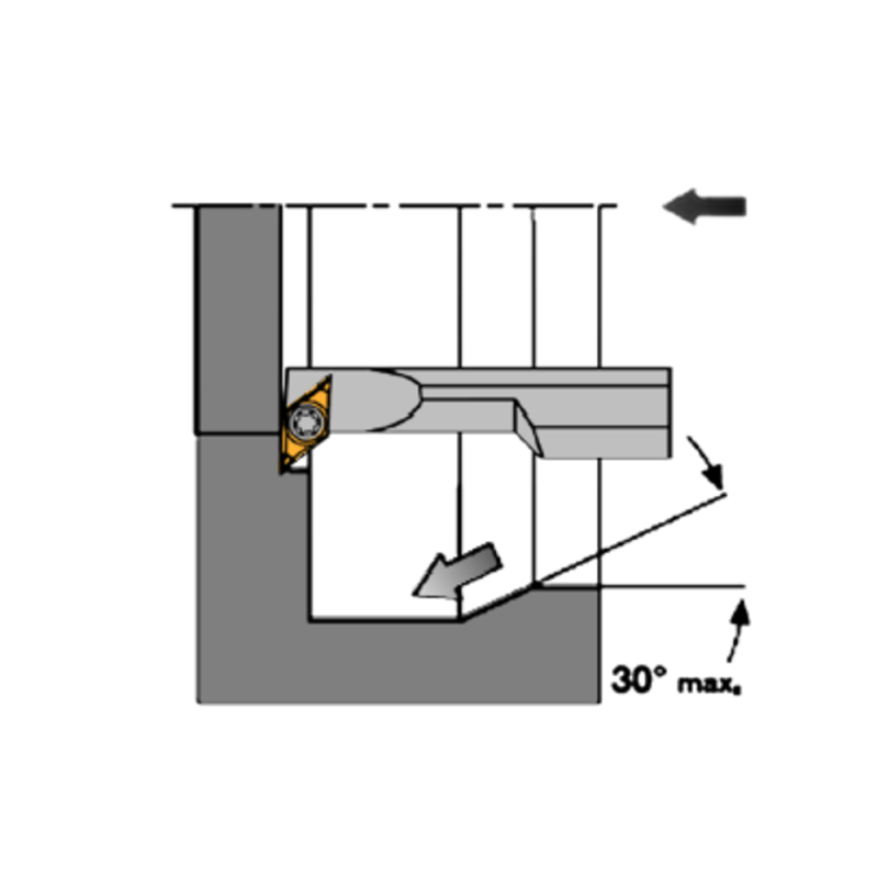 Boring bar HPT A16Q SVUB-R 11, IC 93°, for VB..1103..