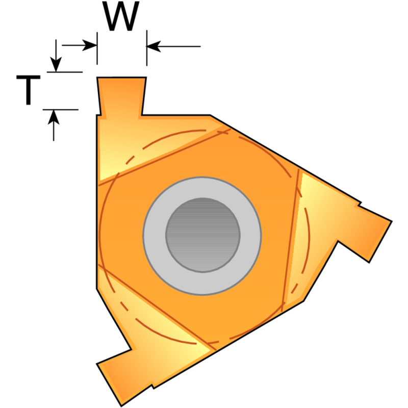 Grooving insert set 16ER/IL HC5640 7-piece (for holder SER..16 and SIL..16)