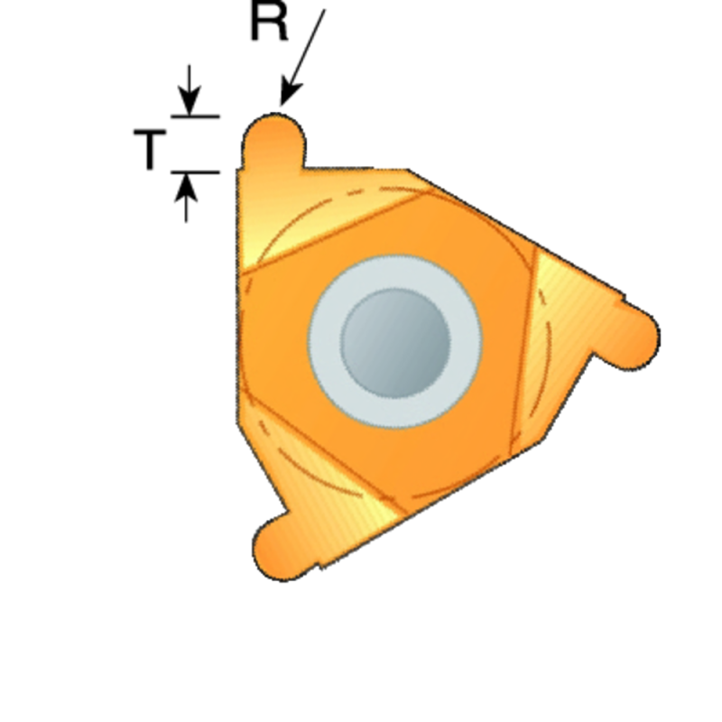 Grooving insert with radius 16ER/IL R 0.5 HC5640 (for holder SER..16 + SIL..16)