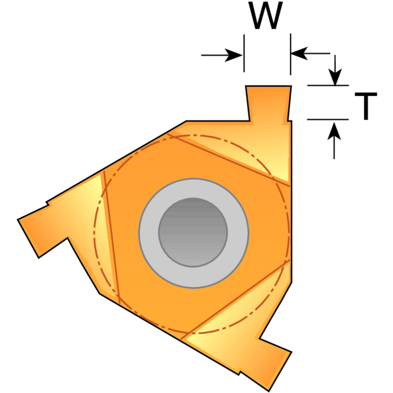 Grooving insert set 16IR/EL HC5640 7-piece (for holder SIR..16 and SEL..16)