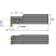 Boring bar AMI-L-40-5 (longitudinal turning and grooving, internal) Ø40 AD05-T12