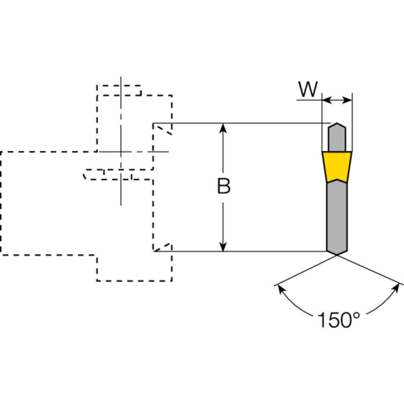 Лезо для заглиблення ABE L 26-ASS02-C з IC