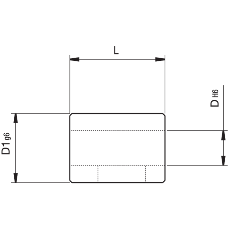 Reducing bush D08.16 (ext. Ø16mm/int. Ø8mm) for TRM50/50, TRM50HS, T100/TA120
