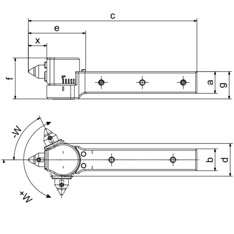 Лівий інструмент для загладжування 520, 10x10 мм, адаптер хвостовика 12x12 та 16x16 мм, без алмазного наконечника