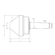 Centering taper 75°, live MK5 50-125mm