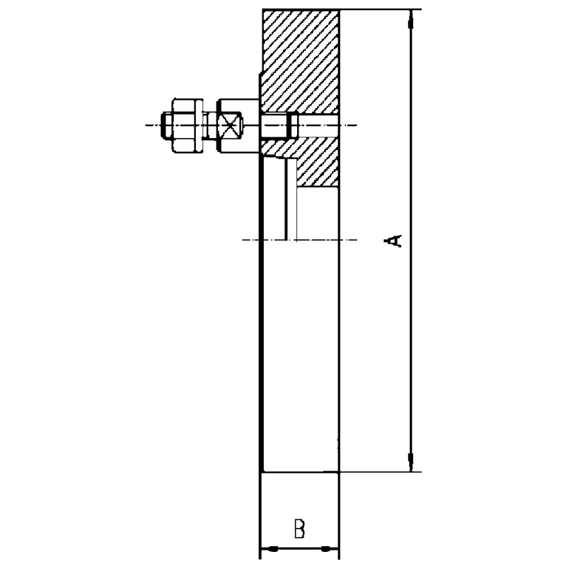 Planar flange 250, DIN 55027-6"