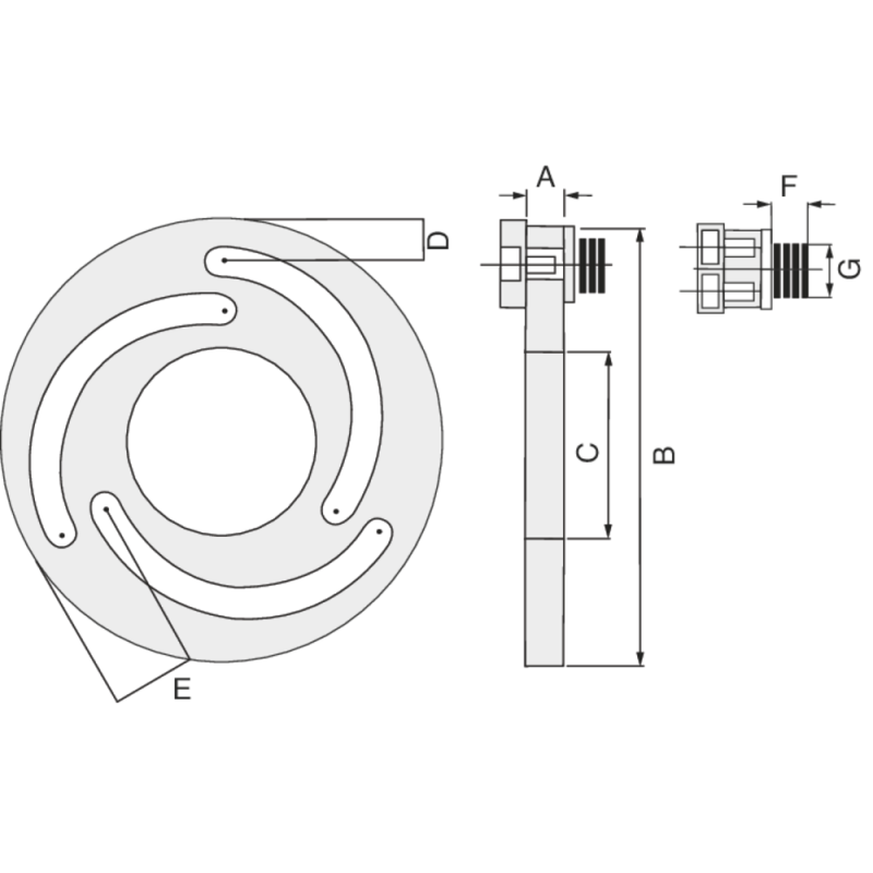 Unscrewing device for 3 jaw power chucks for chuck Ø304mm
