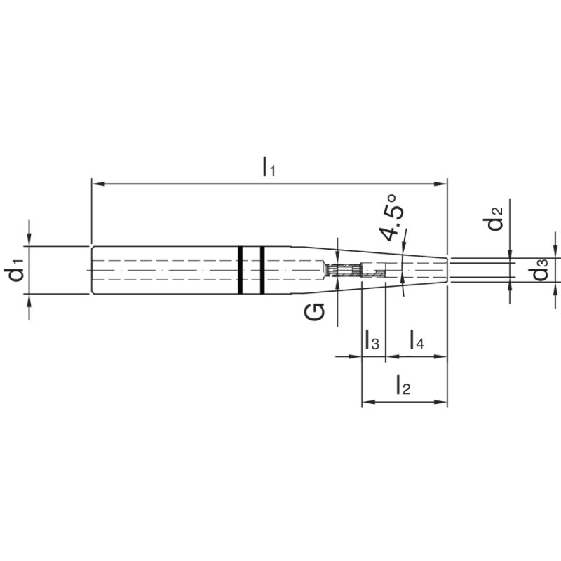 Shrink-fit extension Ø20/8x150 mm