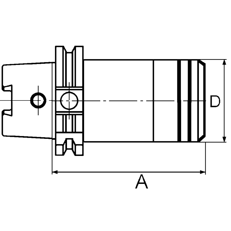Collet chuck ER16 DIN69893 HSK-A63, 1-10mm A=55mm incl. nut