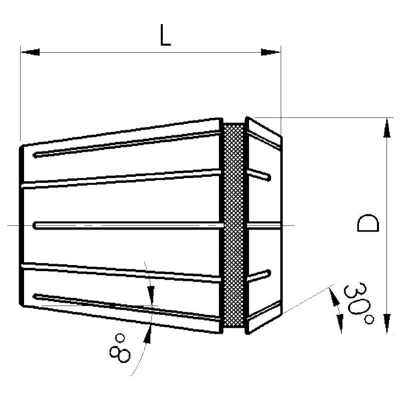 Precision collet GER32 470E Ø13.0mm round, coated (2µm)