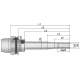 Hydraulic expansion chuck type HG PENCIL-20x190/HSK100A/C Ø 20 mm