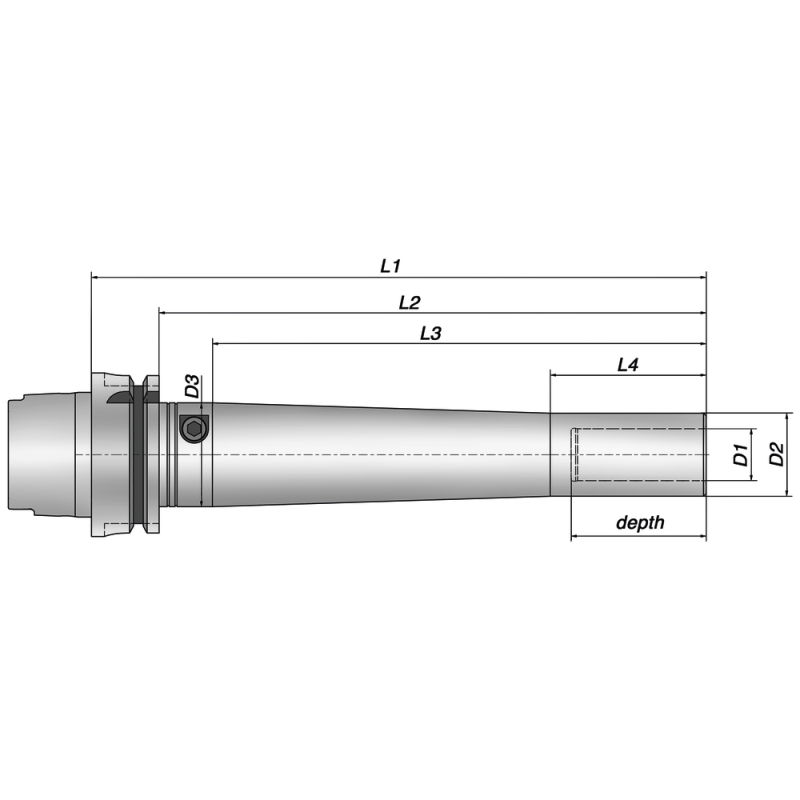 Hydraulic expansion chuck type HG PENCIL-20x190/HSK100A/C Ø 20 mm