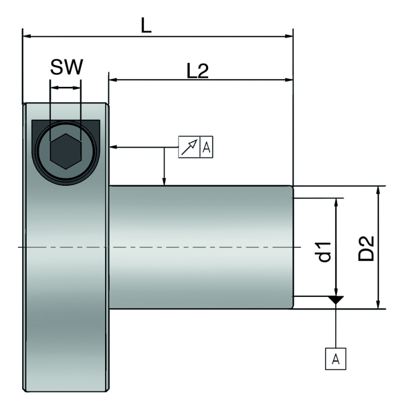 Hydraulic clamping system for boring bars Type HYDRO-FIX 32/40-53 Ø32 mm
