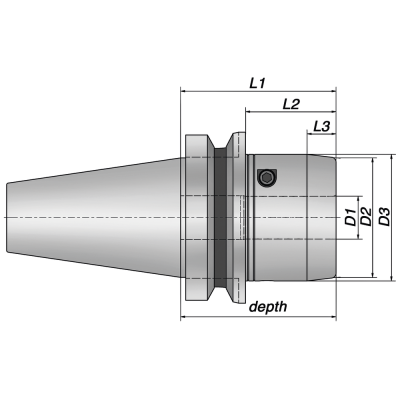 Hydraulic expansion chuck type HG HD-20/BT40 Ø 20 mm