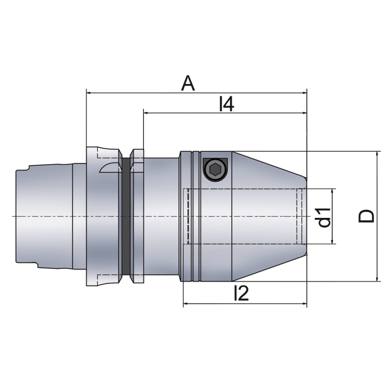 Hydraulic expansion chuck type HG-12x100/HSK63A/C Ø 12 mm