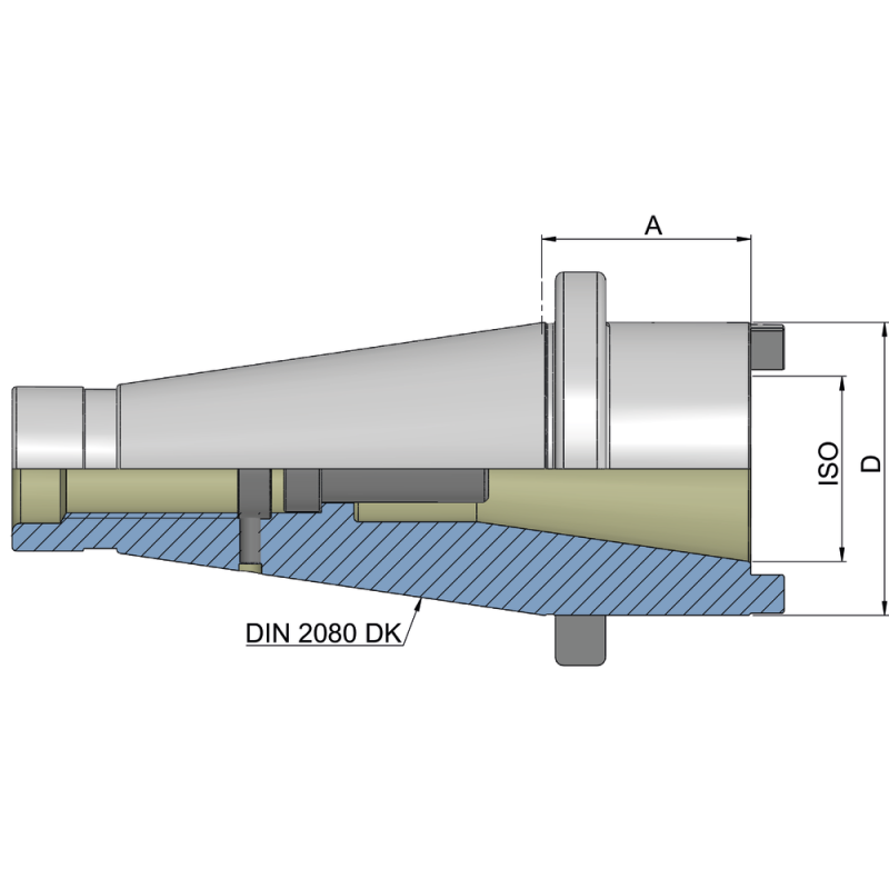 Adapter sleeve/reducing bush DIN2080 SK40-SK30 A=50mm