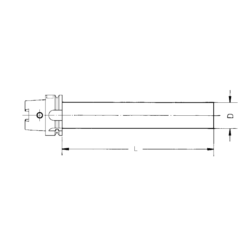 Test mandrel DIN69893 HSK-A100, 40mm A=349mm