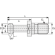 Pull stud MAS BT30 60°, with bore