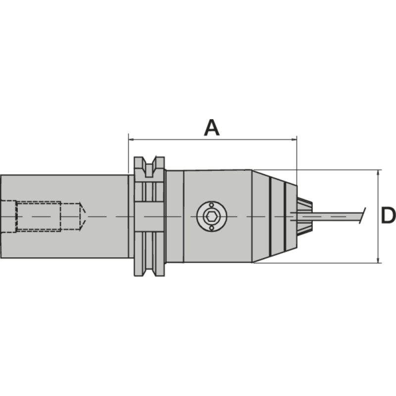 NC short drill chuck with spur gear system DIN69880 VDI30, 0.5-16mm