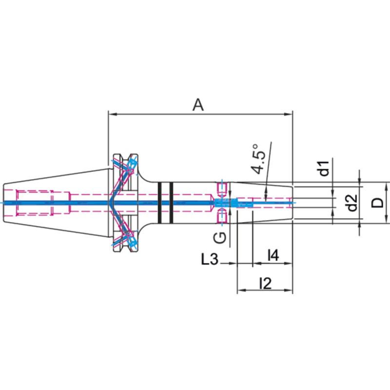 Shrink fit holder DIN69871ADB SK40, 14mm A=120mm