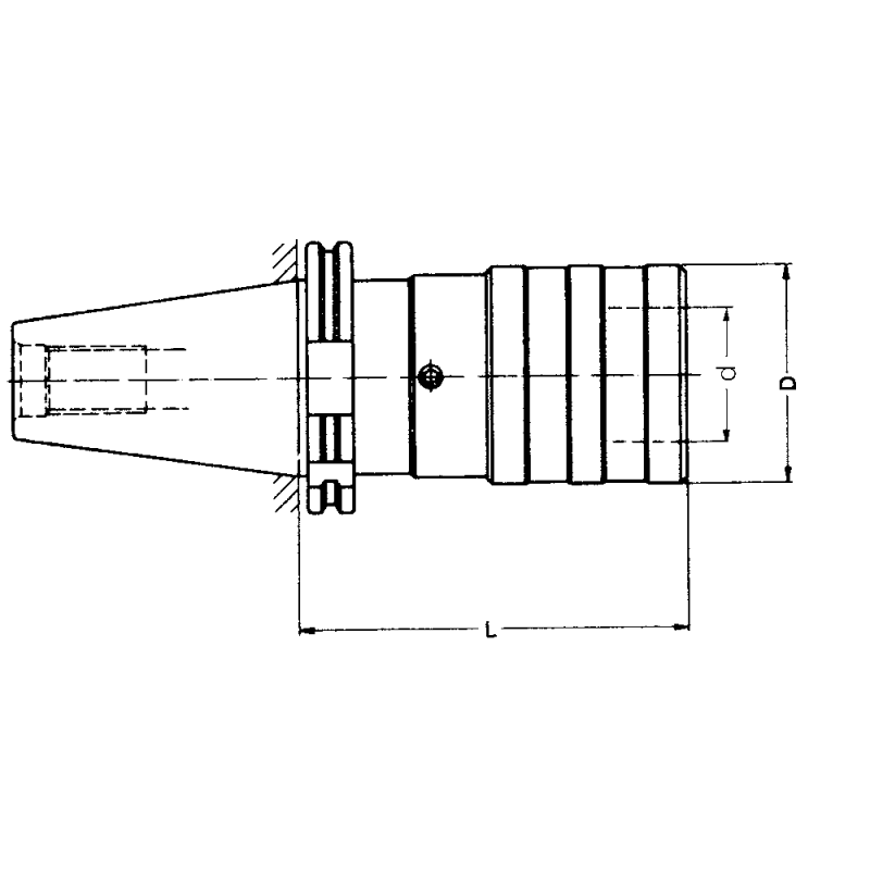 Thread cutting quick-change chuck DIN69871A SK40, M3-M12 A=60mm