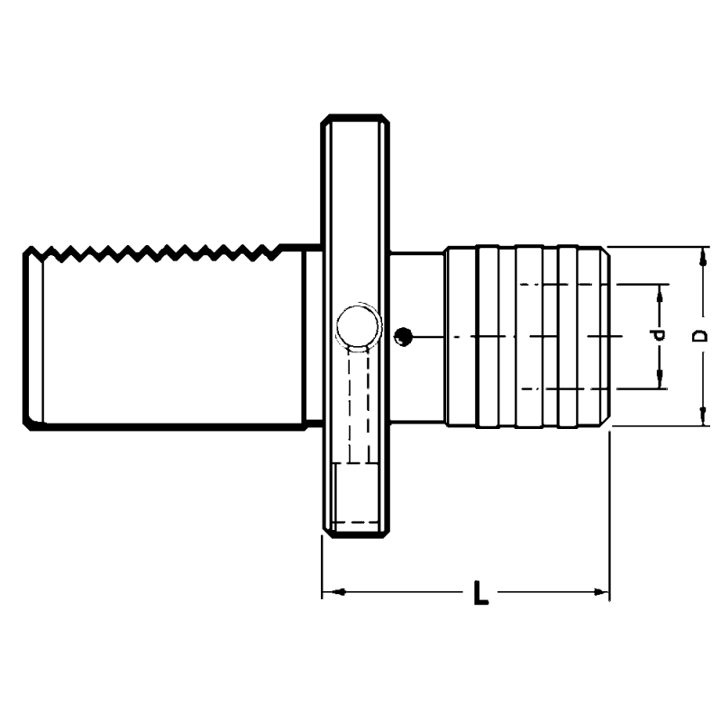 Thread cutting quick-change chuck DIN69880 VDI30, M3-M14 A=62mm