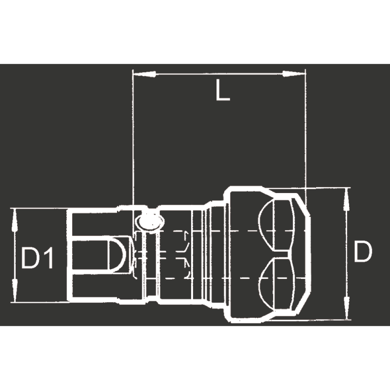 Швидкознімна вставка (цільна) для цанг ER16, для різьби M3-M12