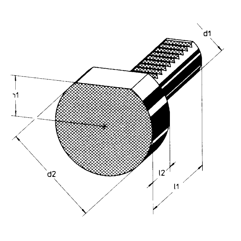 VDI protective plug Z2 20x16mm A=16mm D=50mm, plastic