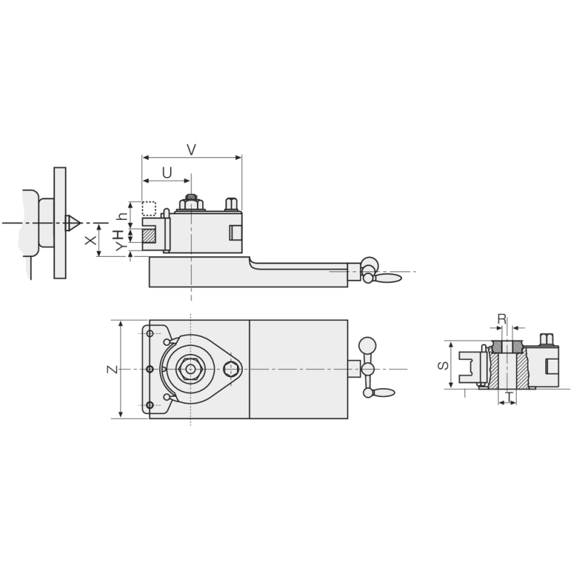 Quick-change tool holder head Aa (D=12mm)