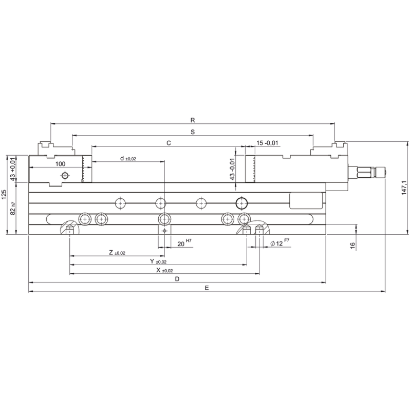 Machine vice MH-S 125/598