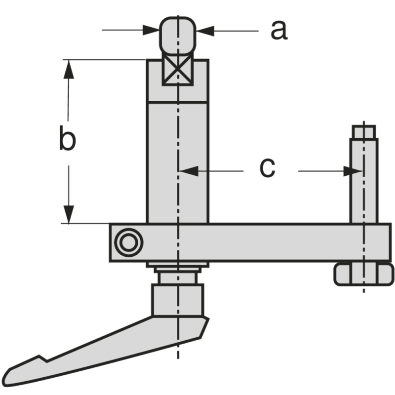 Обмежувач заготовки для BB-100/125 мм