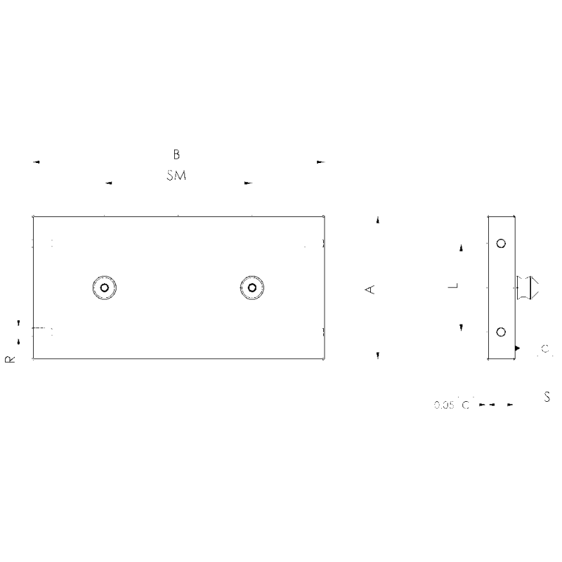 Змінний піддон, 2-місний, тип K10.2, крок 200 мм