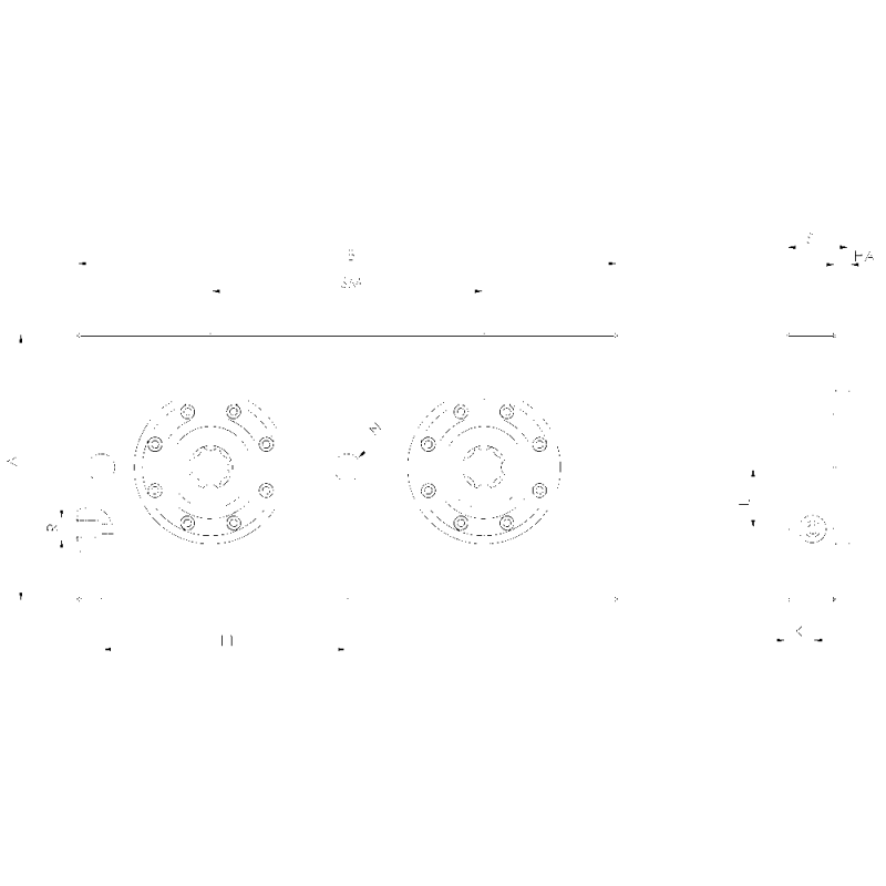 Багатозатискна станція, гідравлічна 2-місна, тип K20, крок 200 мм