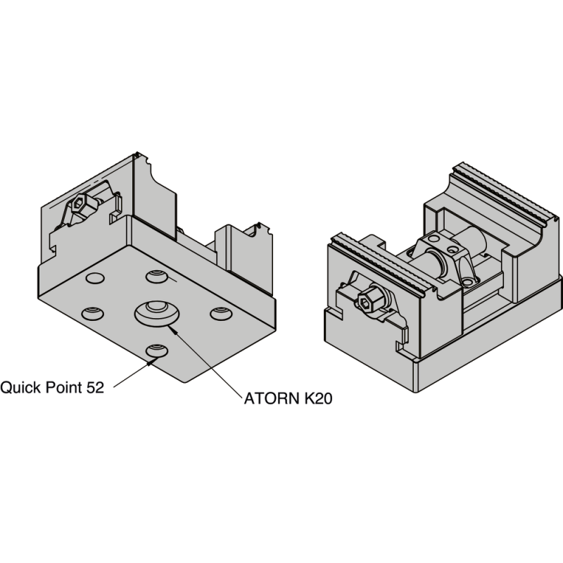 Standard base body - length 175 mm for BB 75 mm with spindle