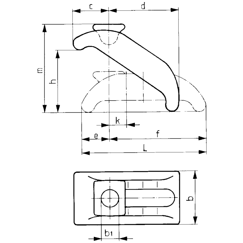 Clamping claw DIN6313 short M12