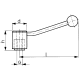 Notched clamping lever M12