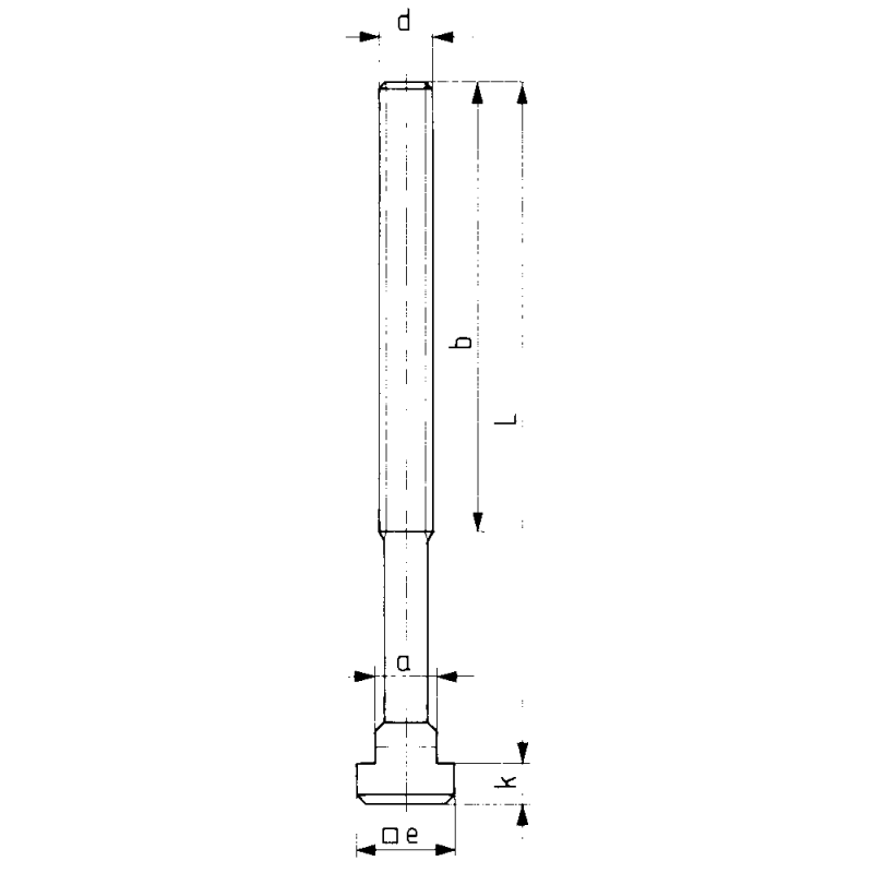 T-slot screw DIN787 M6x25mm slot size 6mm