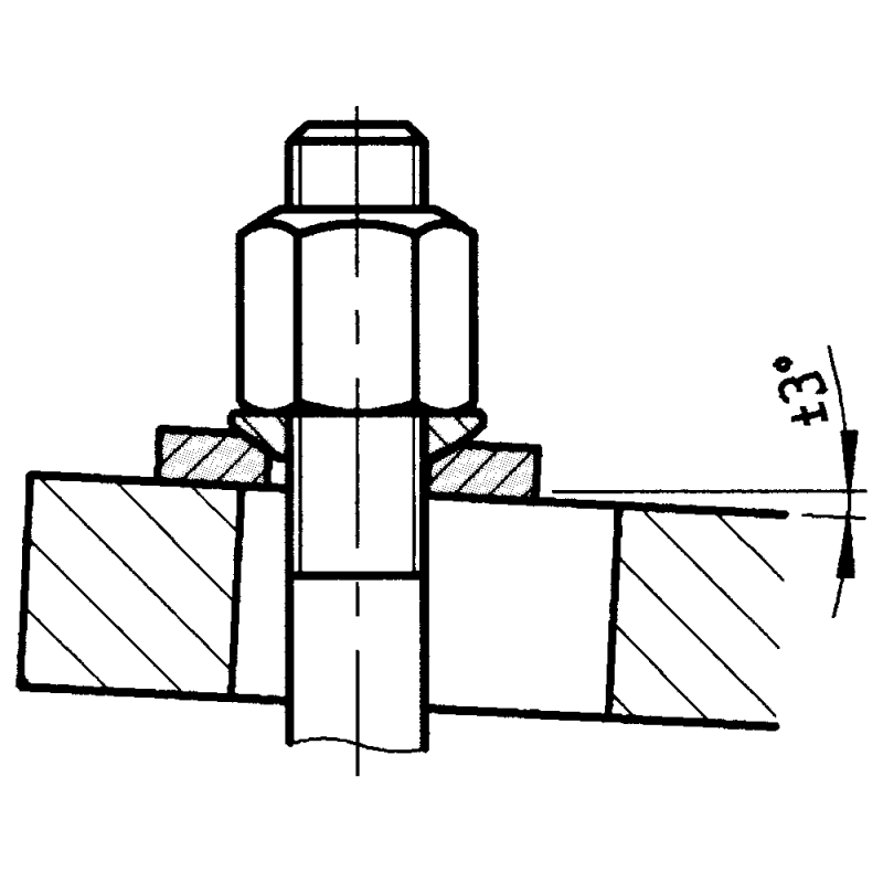 Конічна шайба, аналогічна DIN6319G M6