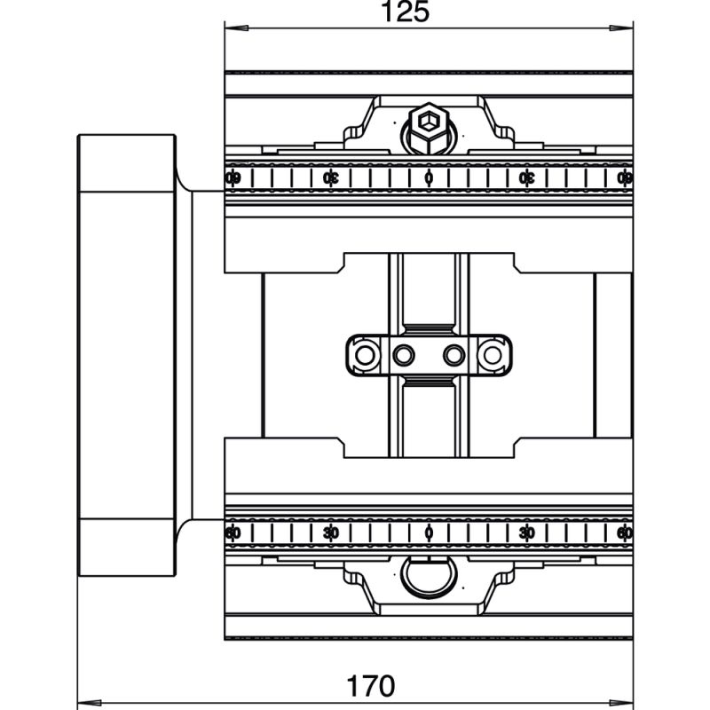 3-стороння затискна вежа BB 125 мм