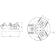 3-place pyramid, includes 3 pieces. centric clamping vices RS125-180 without jaws