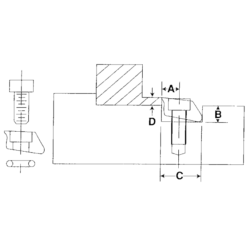 Anchor clamp M2.5 steel, sharp edge (set of 8 pcs.)