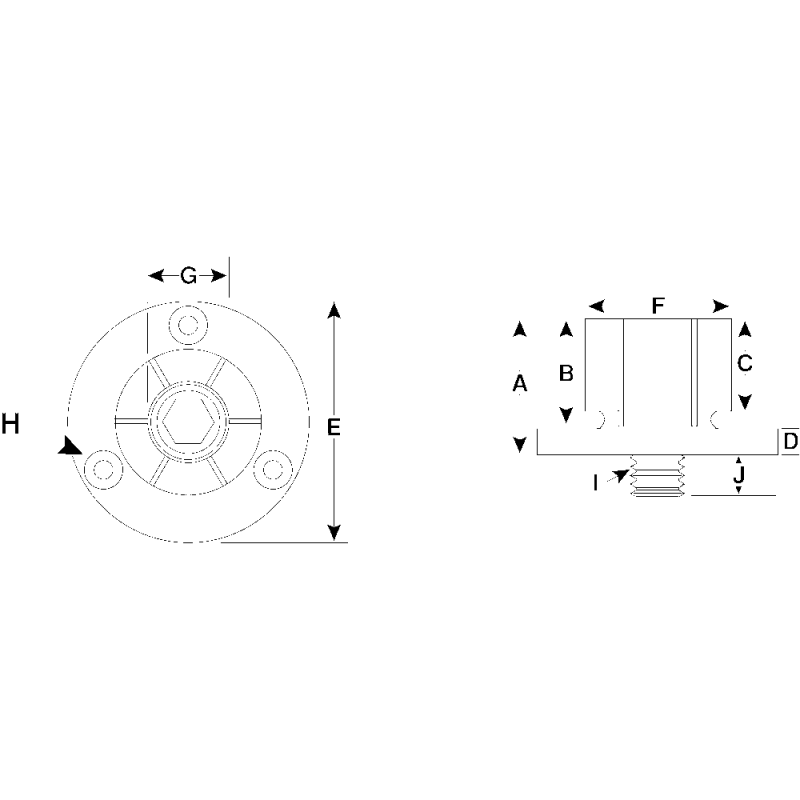 Mandrel M2x4.1 F=7.4mm, for through-holes