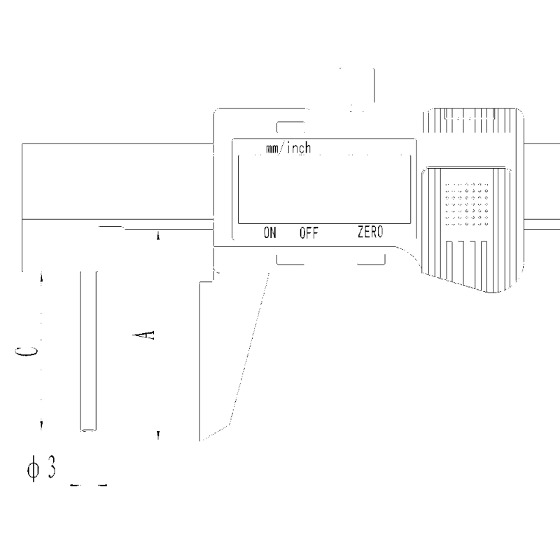 Цифровий штангенциркуль товщиномір 150 мм