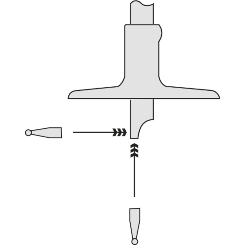 Universal depth gauge, digital 800mm (0.01mm) with three bridges