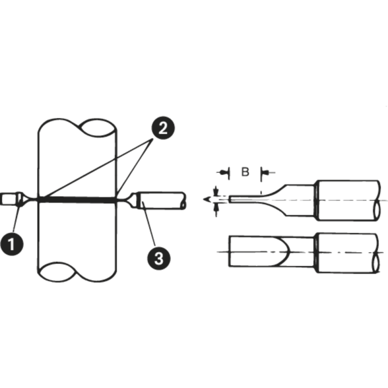 Outside micrometer D4 150-175mm (0.01mm) with narrow measuring faces (0.75mm)