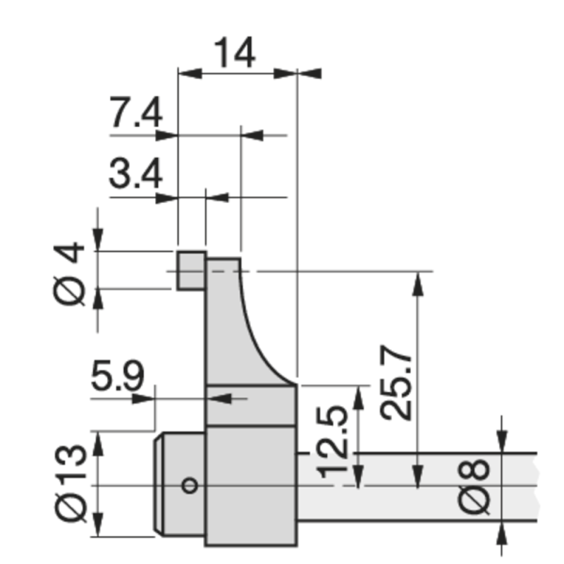 Outside micrometer 0-25mm (0.01mm) with measuring jaws
