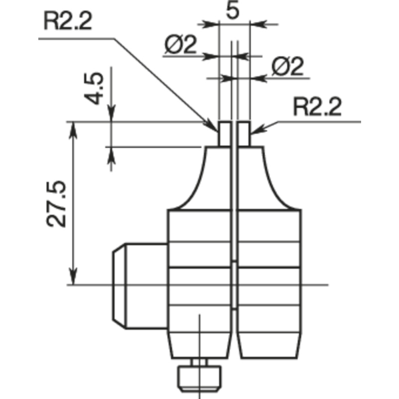 Inside micrometer 5-30mm (0.01mm) with pin gauges
