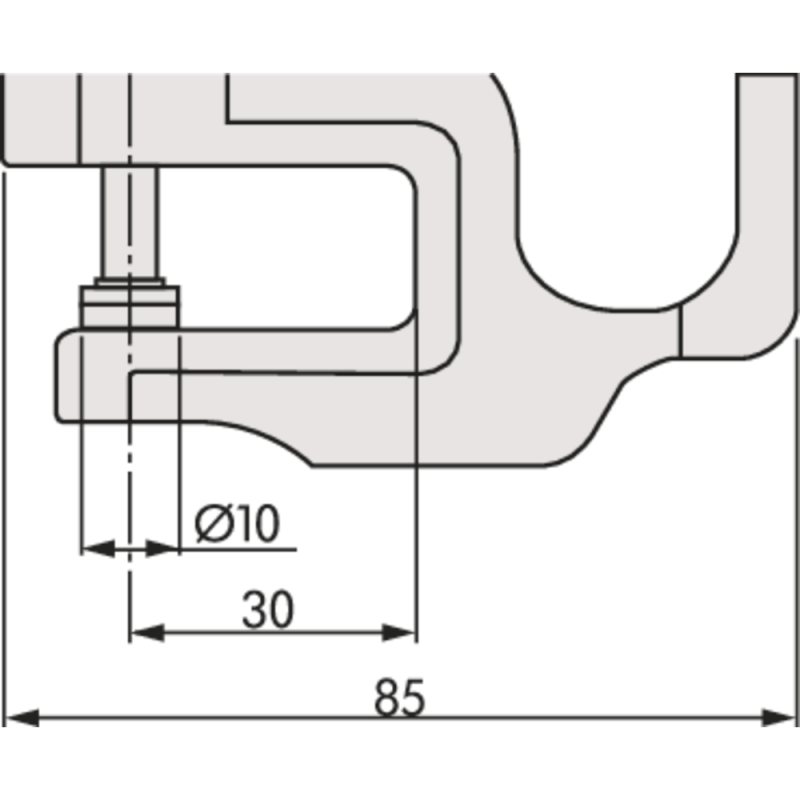 Thickness gauge 0-10mm (0.01mm) projection 30mm ceramic