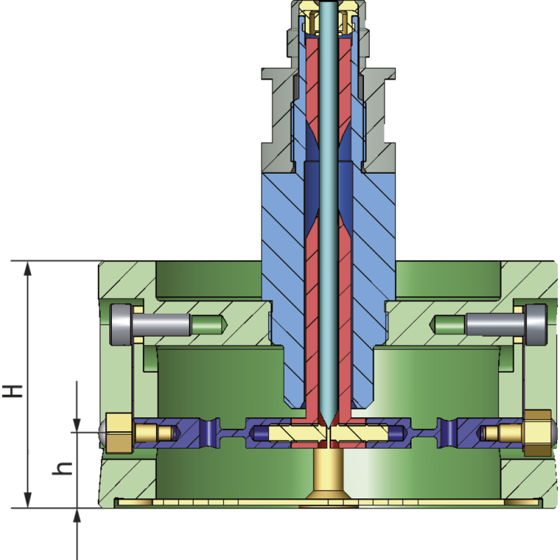 Bore gauge OD nominal dimension range 60.1-80.0mm front face size h=1.2mm